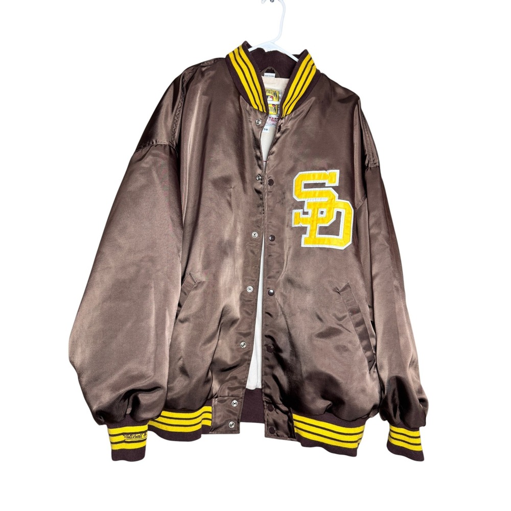 Vtg 1973 San Diego Padres Mitchell & Ness Cooperstown Auth Jacket‎ Mens 58 4XL
